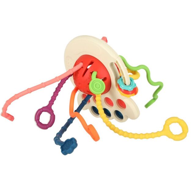 Montessori sensory anti-stress toy - chewer 4in1 (red)