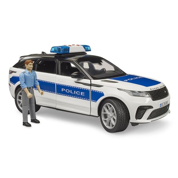 BRUDER 02890 Policijos visureigis Range Rover Velar su figūrėle