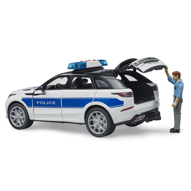 BRUDER 02890 Policijos visureigis Range Rover Velar su figūrėle