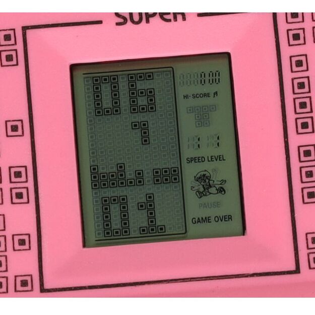 Elektroninis žaidimas Tetris (rožinis)
