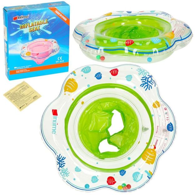 Inflatable Swimming Wheel for Babies with Seat (Green)