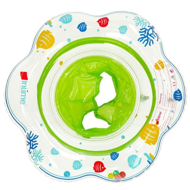 Inflatable Swimming Wheel for Babies with Seat (Green)
