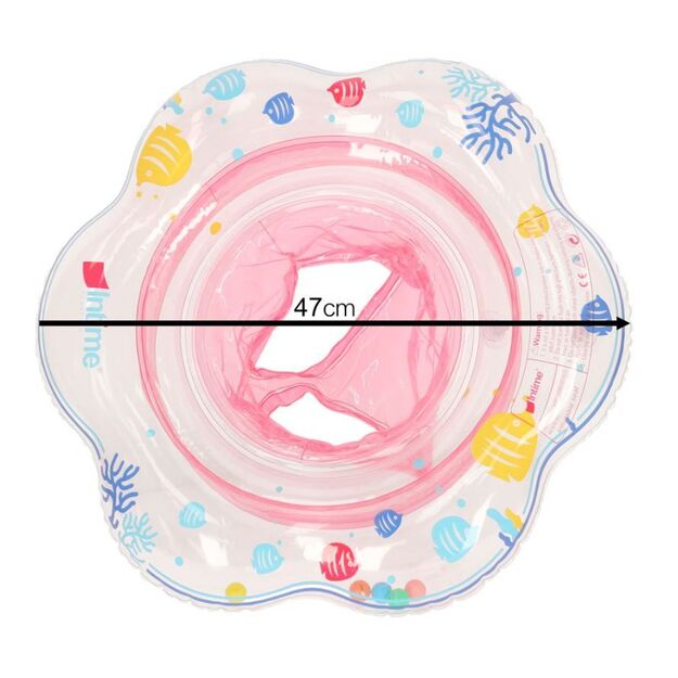 Inflatable Swimming Wheel for Babies with Seat (Pink)