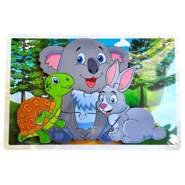 Raised wooden puzzle - Three friends 5041