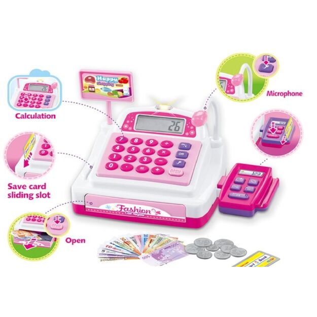 Toy cash register with accessories 5054
