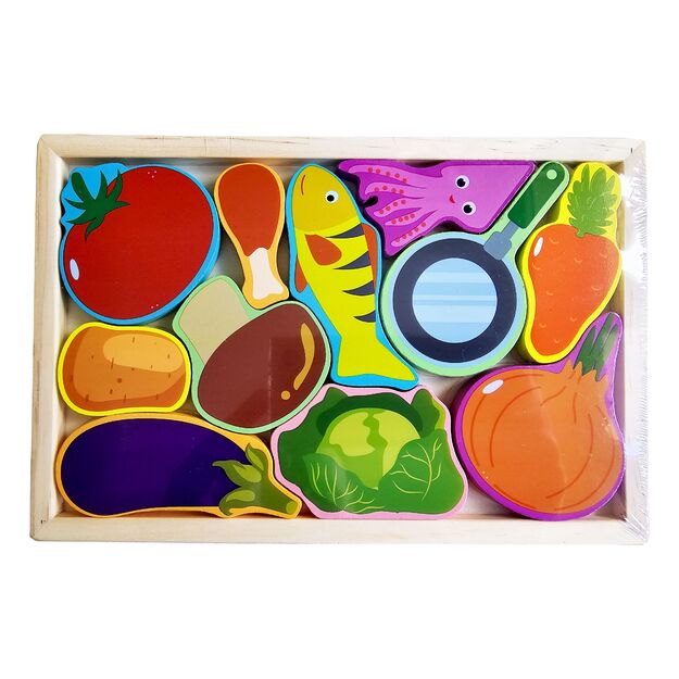 Wooden puzzle - find the right place Fruits and vegetables 5062