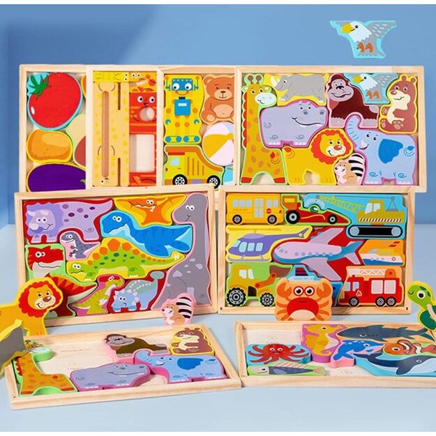 Wooden puzzle - find the right place for Toys