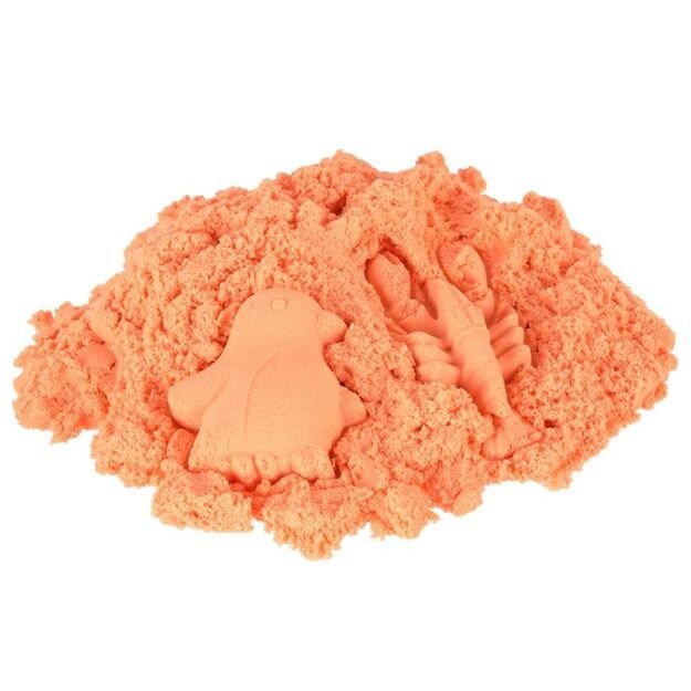 Kinetinis smėlis 1kg maišelyje (oranžinė spalva)