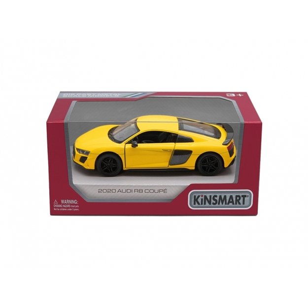 KiNSMART automobilis, 2020 Audi R8 Coupé, geltona