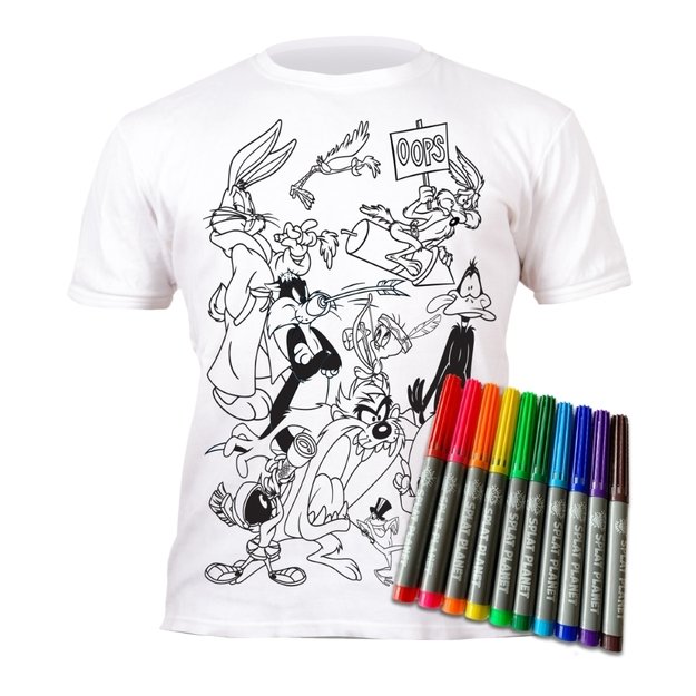Splat Planet marškinėliai su flomasteriais, Looney Tunes